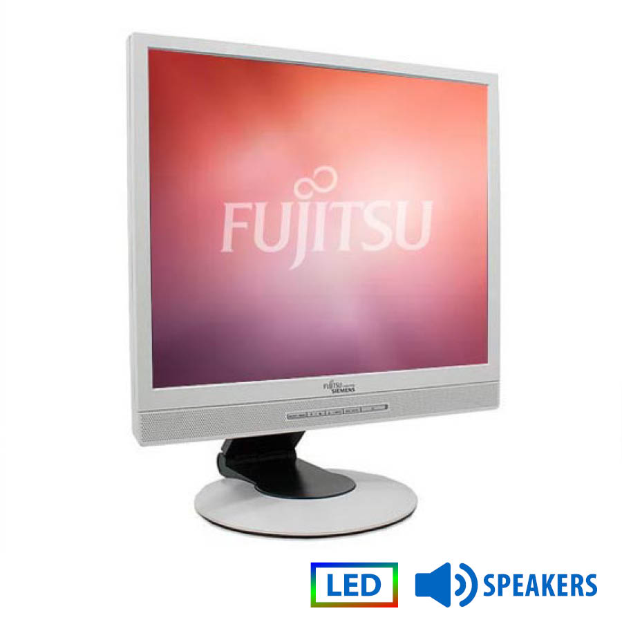 "Used Monitor B19-x LED/Fujitsu/19""/1280x1024/White/w/Speakers/D-SUB & DVI-D"