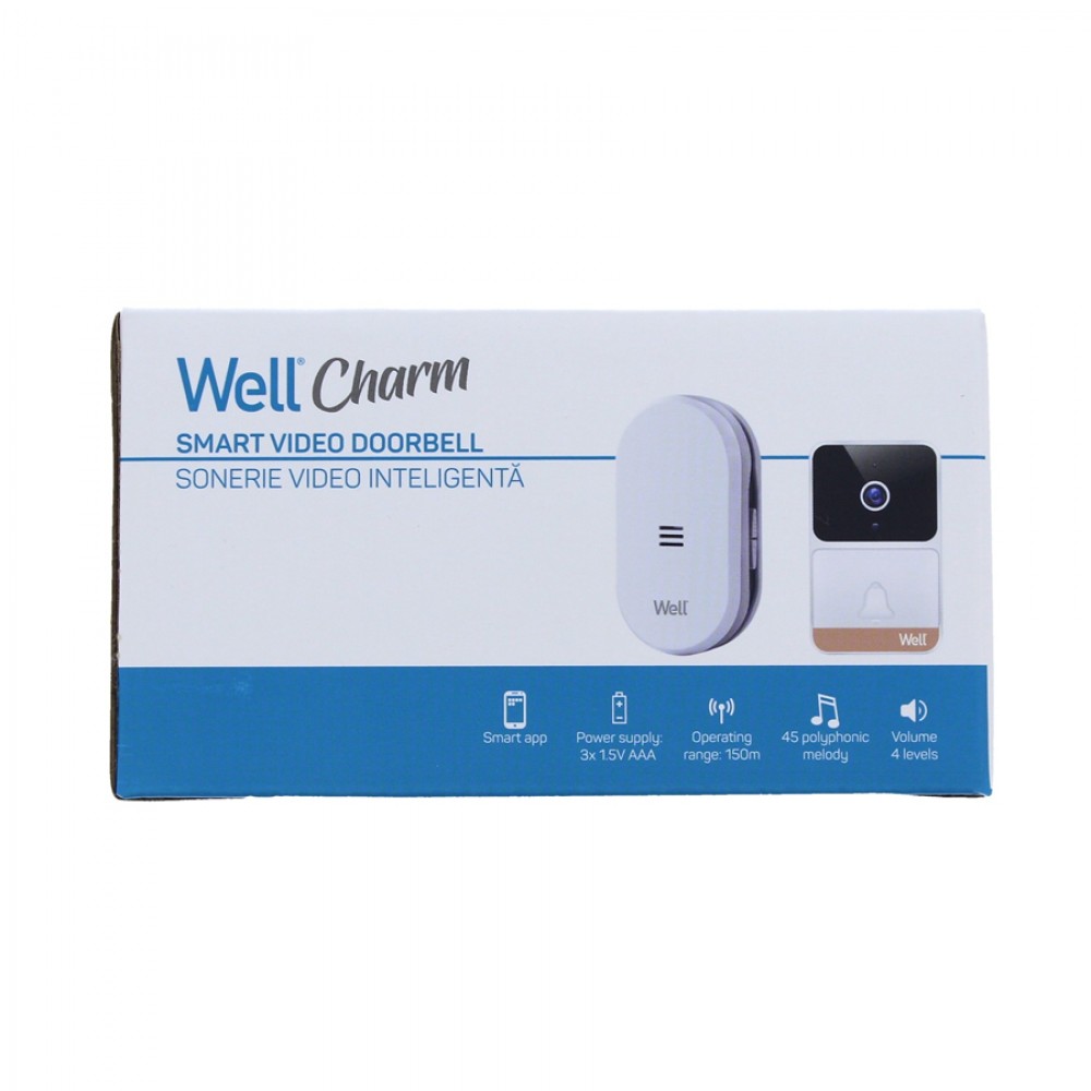 Κουδούνι Smart Video WiFi AC/AC 45 μελωδιών DOORBELL-CHARM-WL