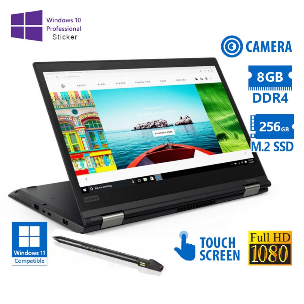 Lenovo (A-) ThinkPad X380 Yoga Hybrid 2-in-1 i5-8250U/13.3``FHD Touchscreen/8GB DDR4/256GB M.2 SSD/N