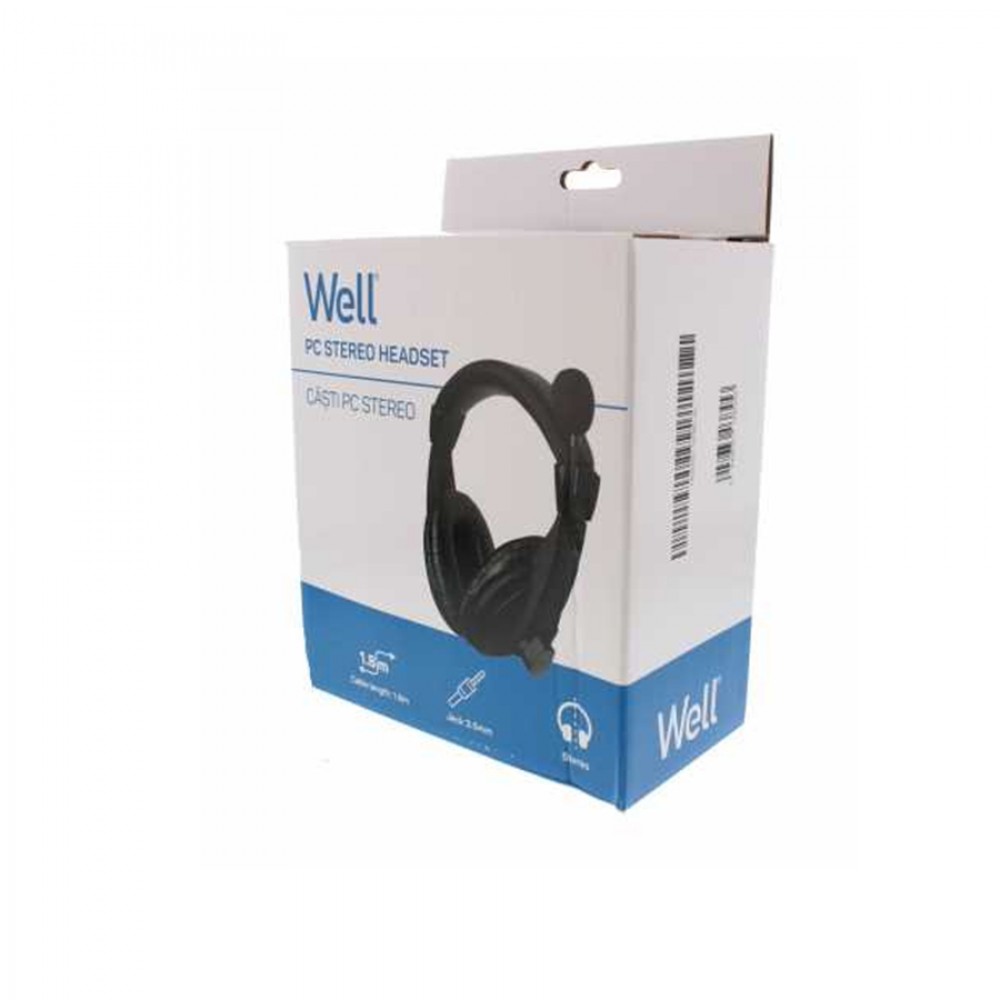 Well Ακουστικό με μικρόφωνο S01BK-WL