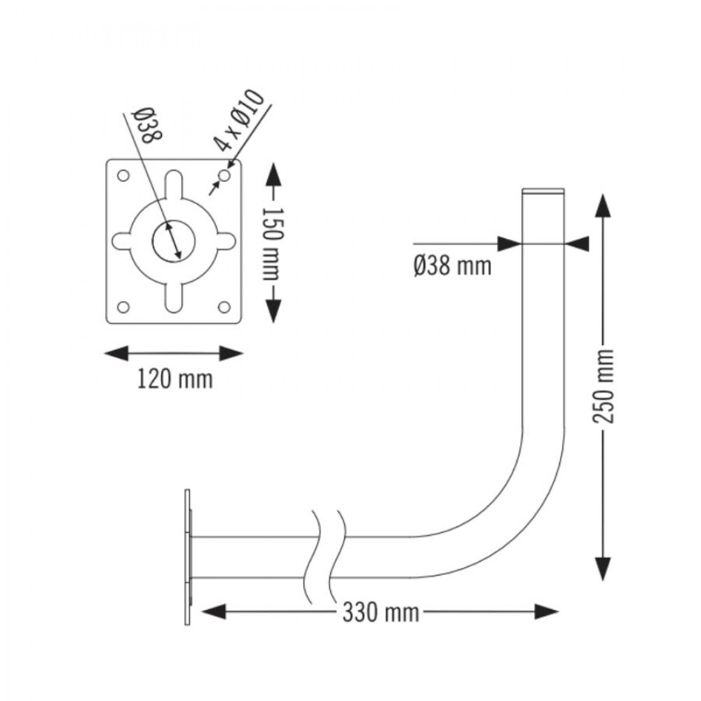 Βάση γωνία τοίχου L-30cm