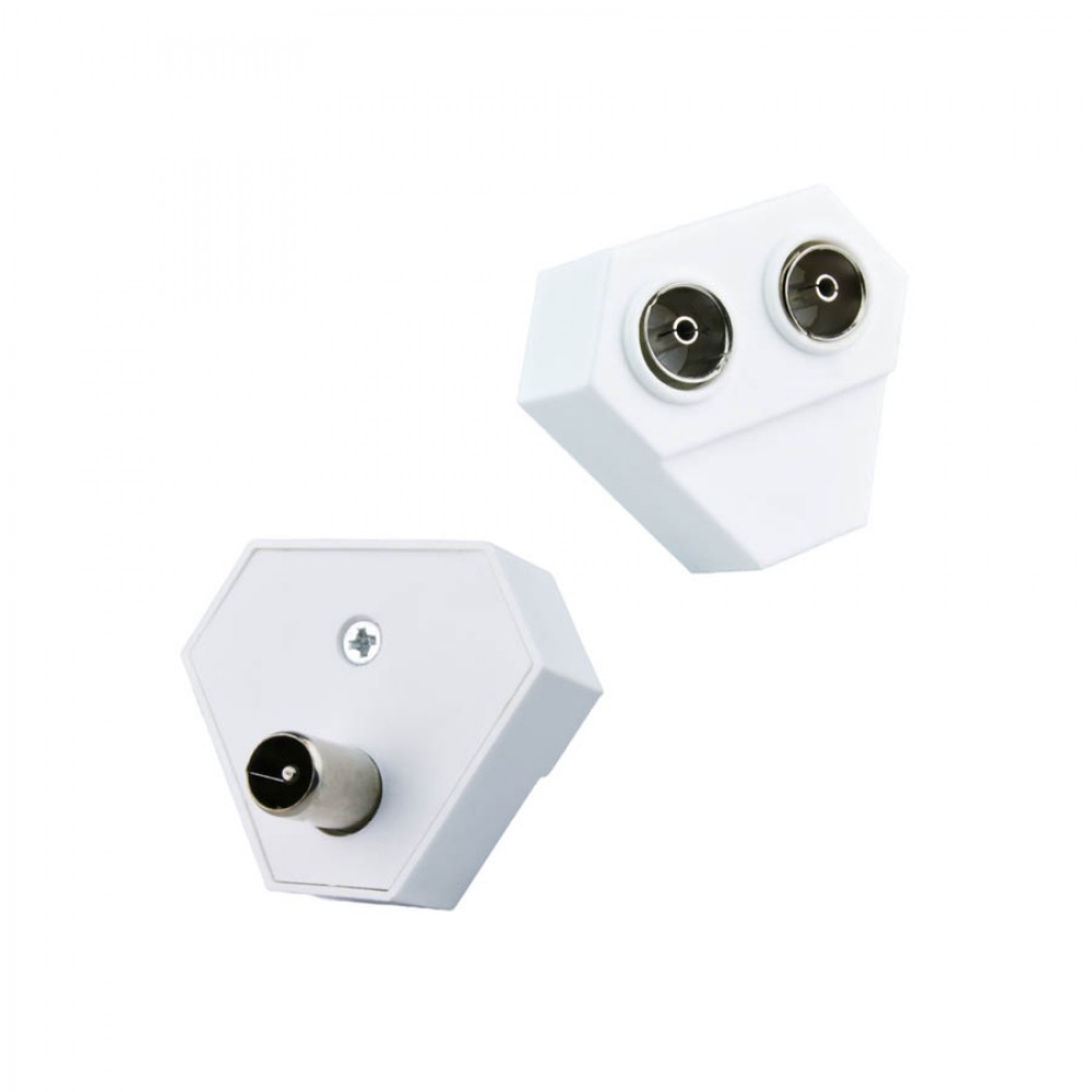 Πλαστικό Splitter TV 9.5MM Λευκό