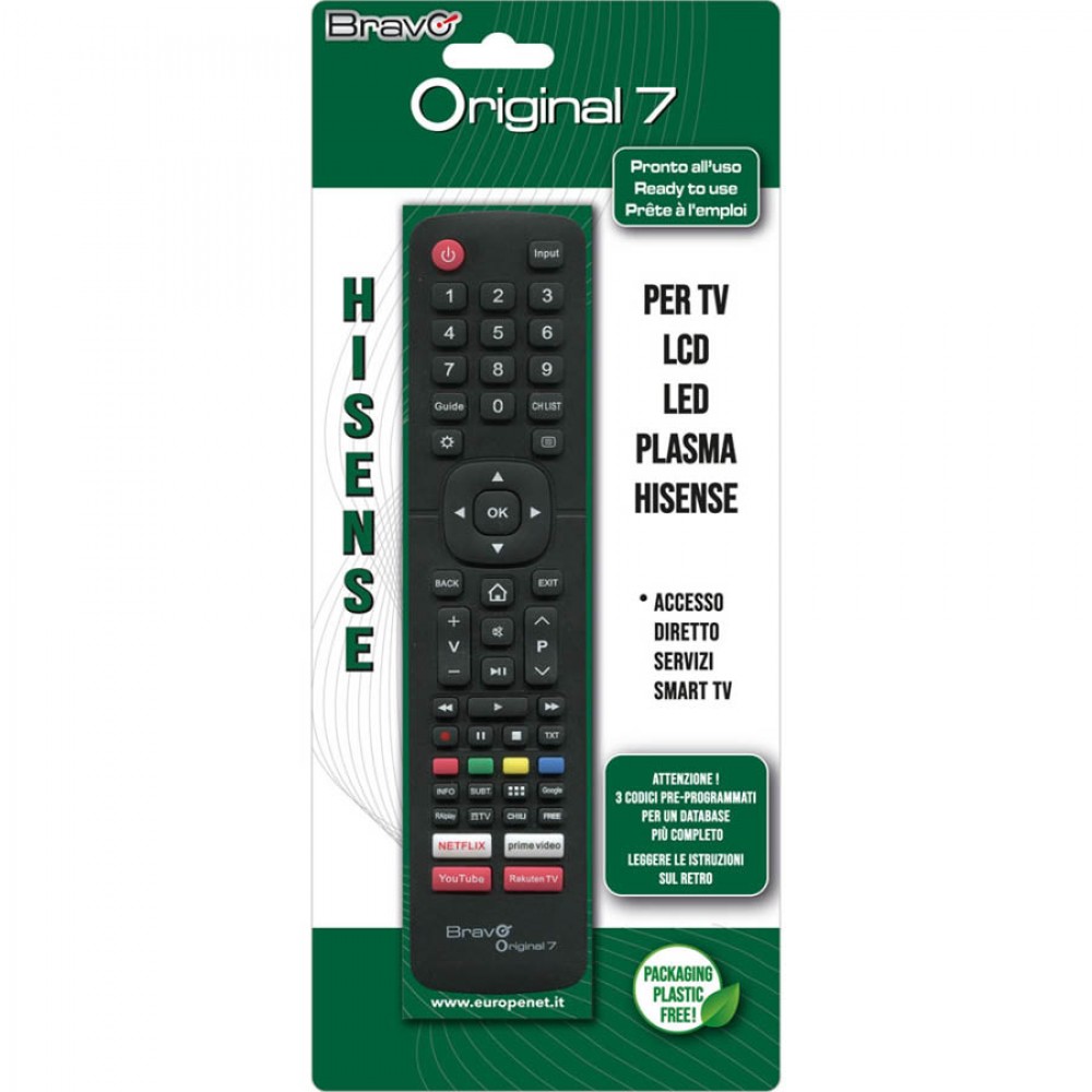 ORIGINAL 7 Συμβατό Τηλεχειριστήριο Hi-Sense