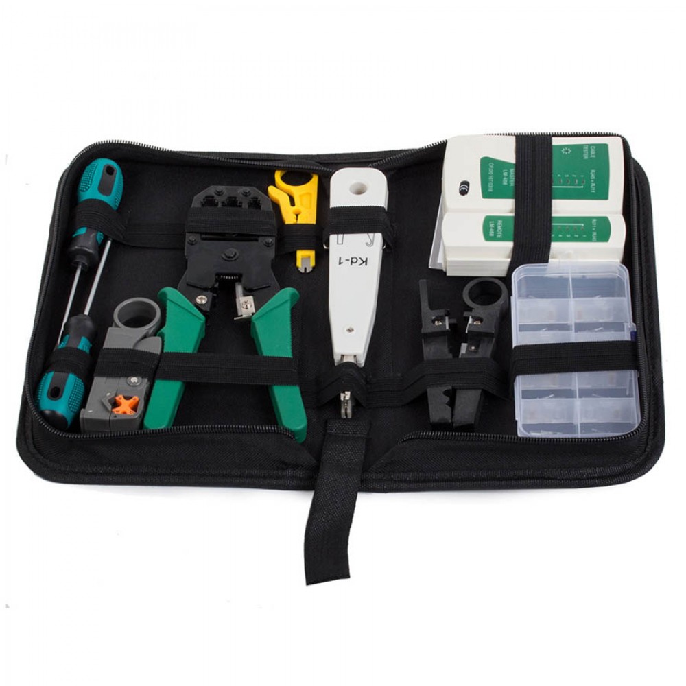 Σετ εργαλείων δοκιμής δικτύου/καλωδίων RJ45 RJ11 και Cat5e/ Cat6