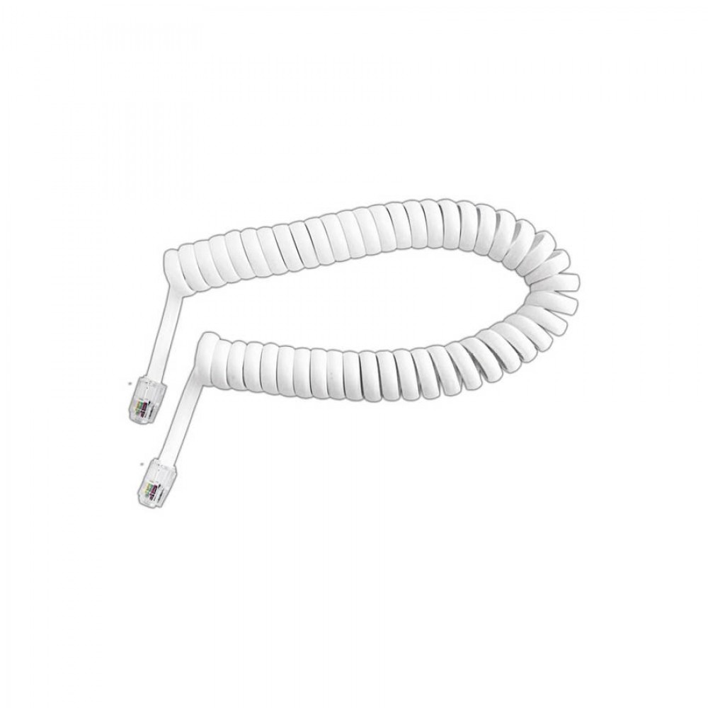 Τηλεφωνικό Σπιράλ 4m Λευκο