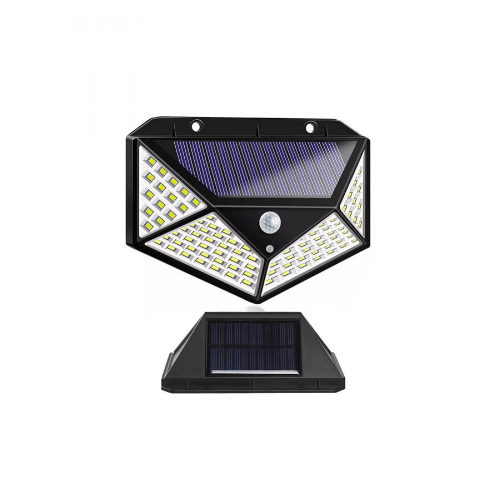 Ηλιακό Επιτοίχιο φωτιστικό 100 LED με αισθητήρα κίνησης αδιάβροχο ΒΚ-100