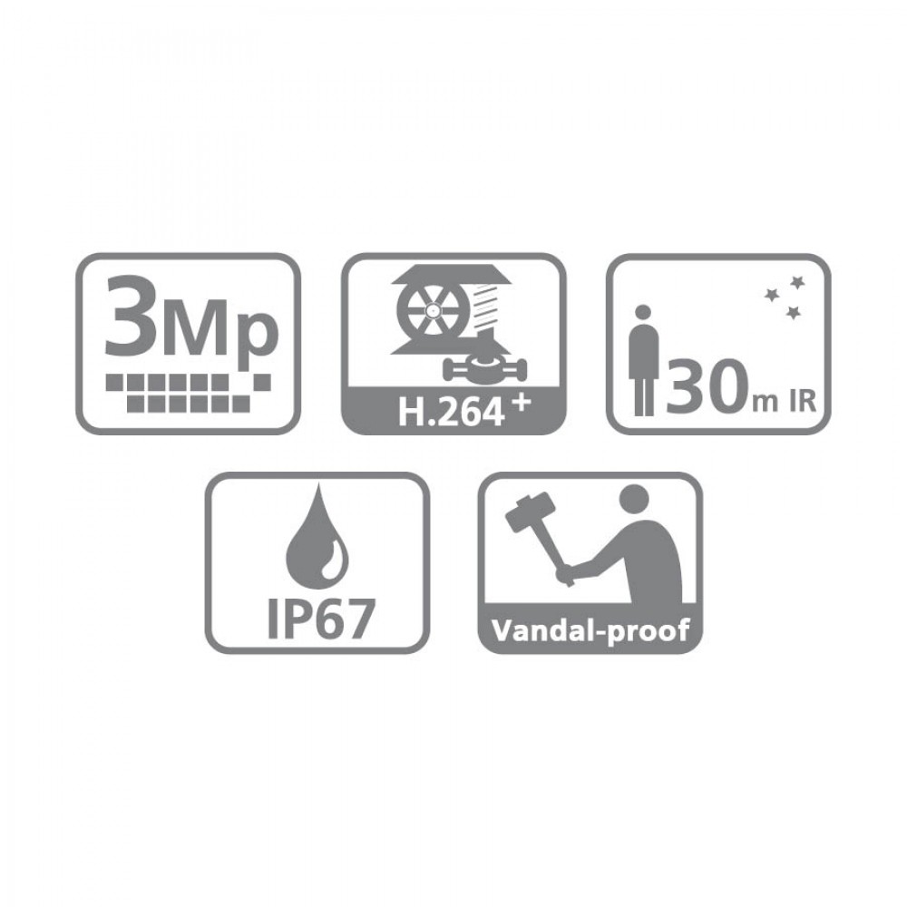 DAHUA IP Dome Κάμερα 3MP IPC-HDBW1320E-W