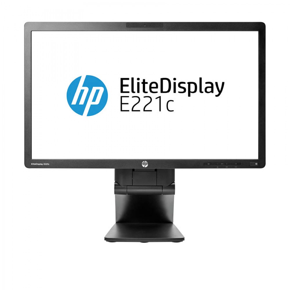 Used Monitor EliteDisplay E221c IPS LED/HP/22``FHD/w/Camera/1920x1080/Wide/Black/w/Speakers/D-SUB & 