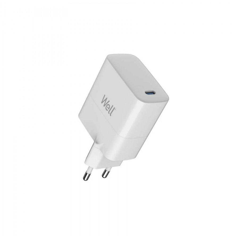 Universal USB-C FastTravel Wall Charger 65W Λευκό Well PSUP-USB-WPD6501WE-WL