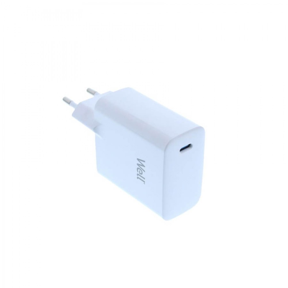 Universal USB-C FastTravel Wall Charger 65W Λευκό Well PSUP-USB-WPD6501WE-WL