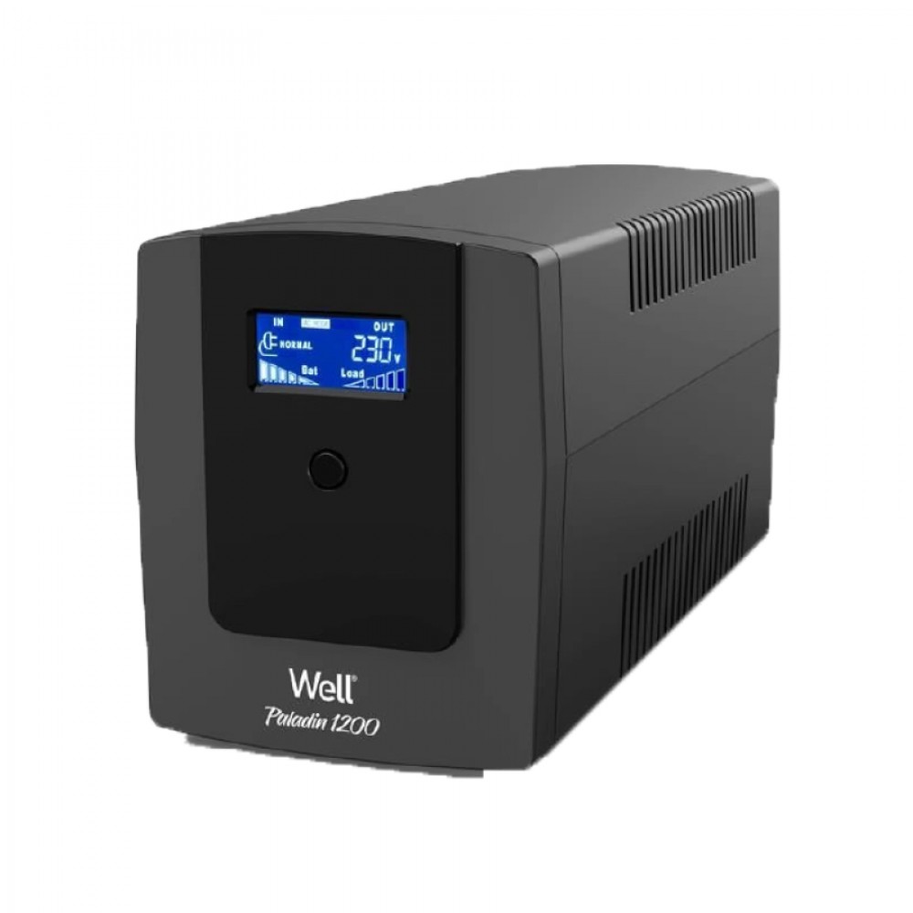 UPS 1200VA Well LINE INTERACTIVE w/Display & AVR UPS-LINT-PALADIN1200-WL