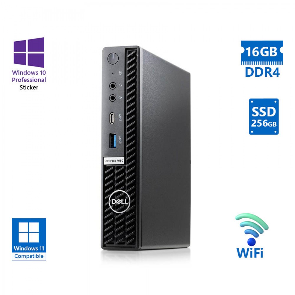 Dell Optiplex 7080 DM WiFi i5-10500/16GB DDR4/256GB SSD/No ODD/10P Grade A Refurbished PC