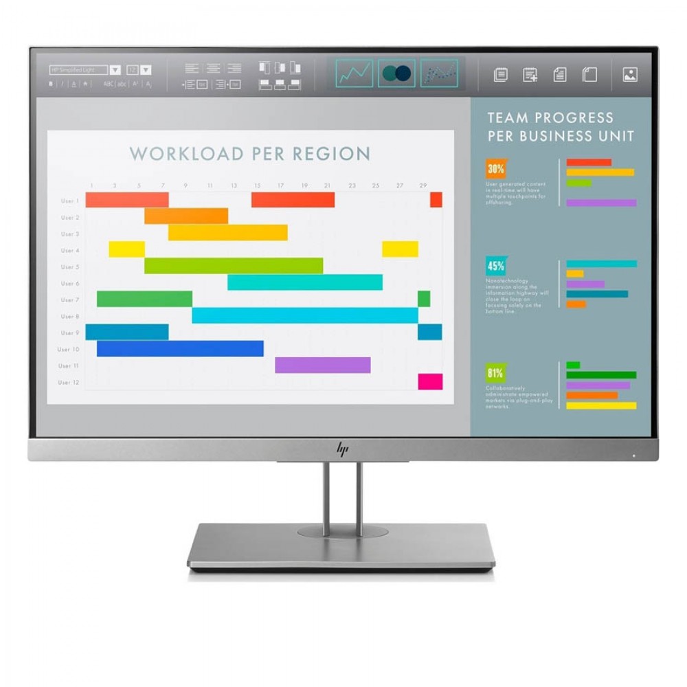 Used Monitor E243i IPS LED/HP/24``FHD/1920x1200/Wide/Silver/Black/D-SUB & DP & HDMI & USB HUB