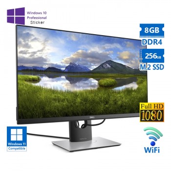 Dell Optiplex 7070 Ultra AIO WiFi w/Monitor U2419HC 24”FHD/i5-8365U/8GB DDR4/256GB M.2 SSD/No ODD/10