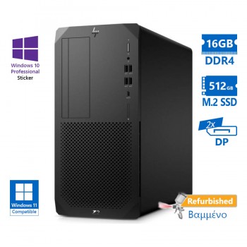 HP Z2 G5 Tower i9-10900/16GB DDR4/512GB M.2 SSD/DVD/10P Grade A+ Workstation Refurbished PC