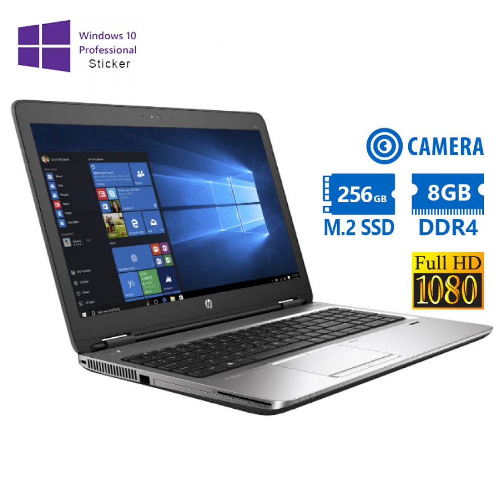 HP ProBook 650 G2 i5-6200U/15.6``FHD/8GB DDR4/256GB M.2 SSD/No ODD/Camera/10P Grade A Refurbished La