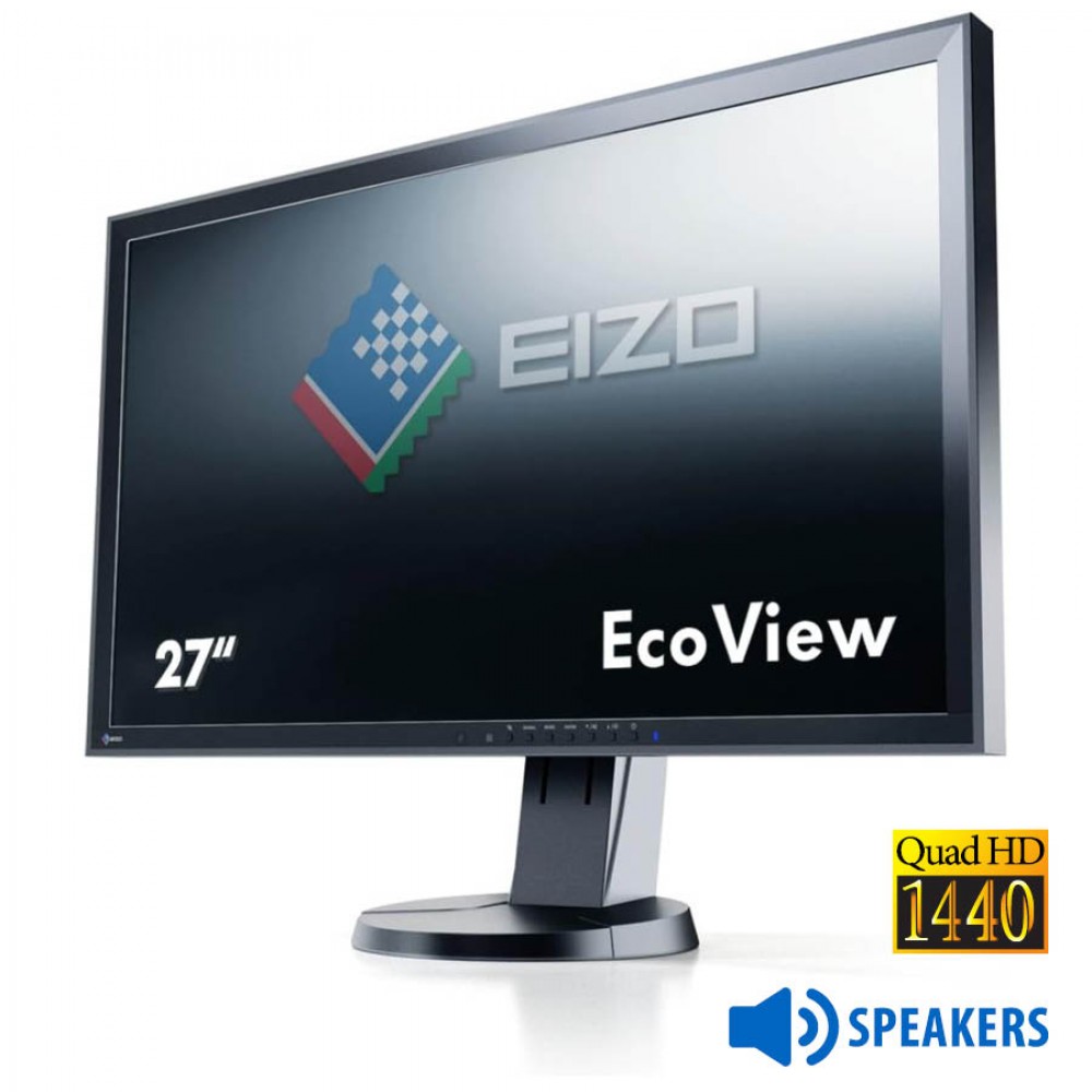 Used Monitor FlexScan EV2736W Q-LED/Eizo/27``QHD/2560x1440/Wide/Black/w/Speakers/DVI-D & DP & USB HU