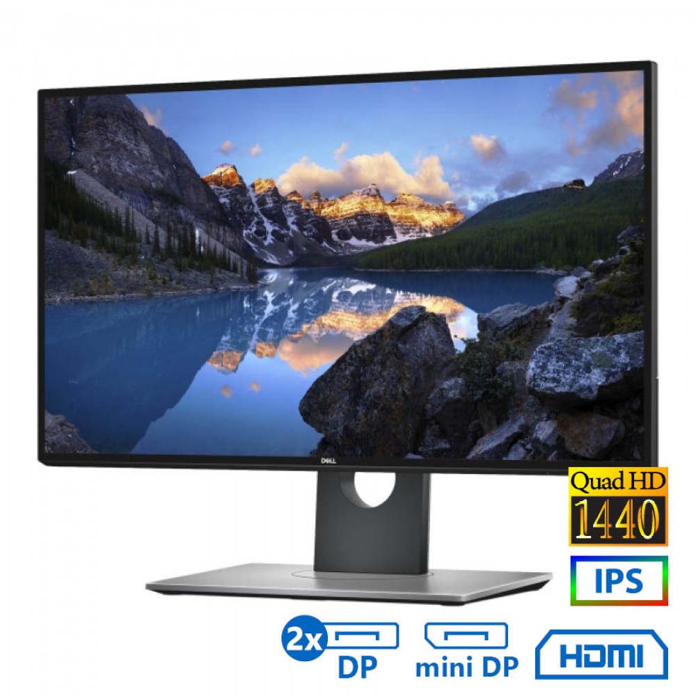 Used Monitor U2518D IPS LED/Dell/25”QHD/2560x1440/Wide/Black/mini DP & 2xDP & HDMI & USB 3.0 HUB