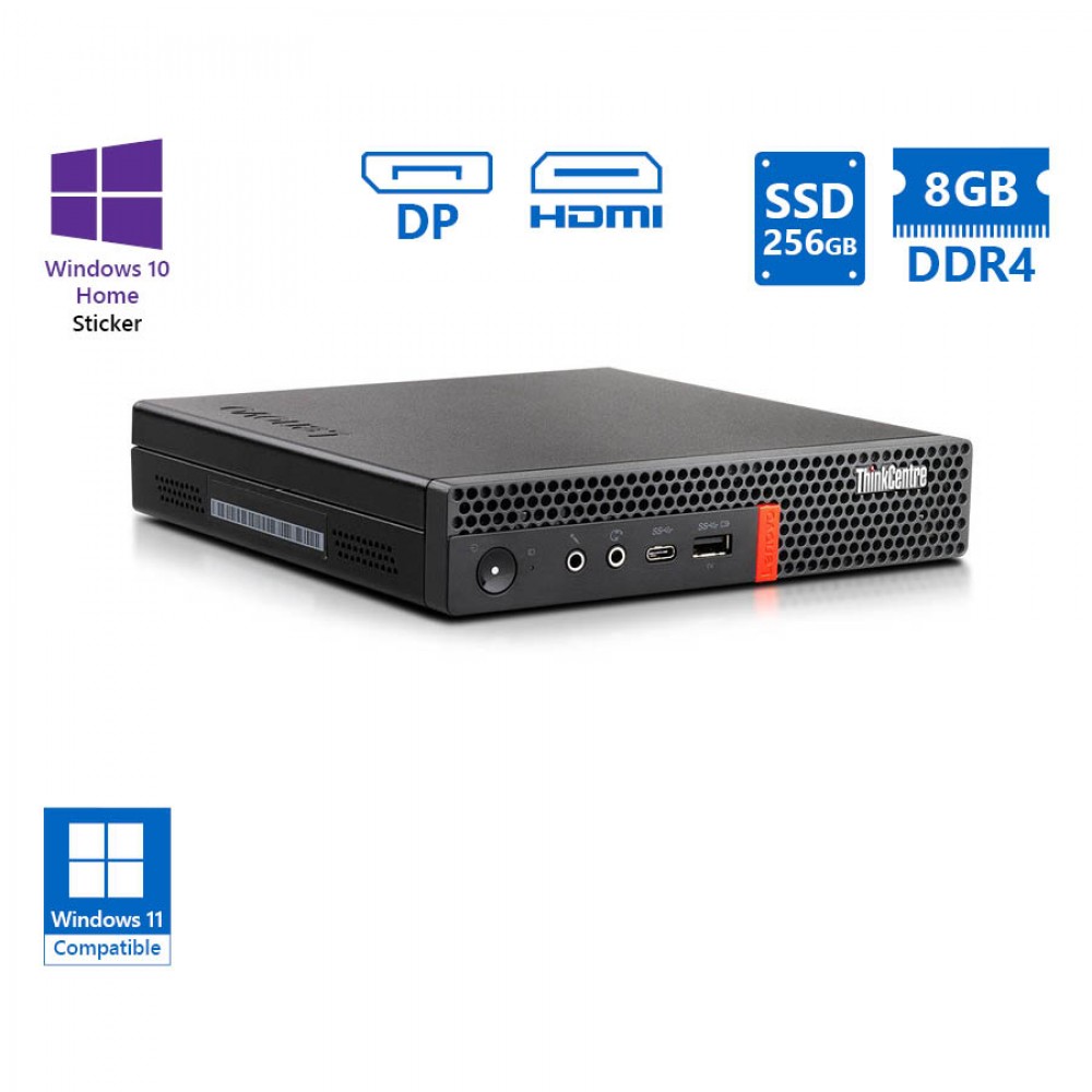 Lenovo ThinkCentre M720q Tiny i5-9400T/8GB DDR4/256GB SSD/No ODD/10H Grade A Refurbished PC