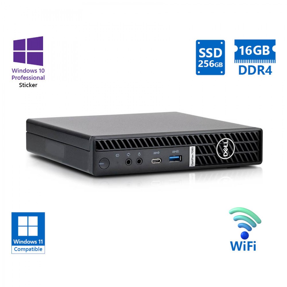 Dell Optiplex 7080 DM WiFi i5-10500/16GB DDR4/256GB SSD/No ODD/10P Grade A Refurbished PC
