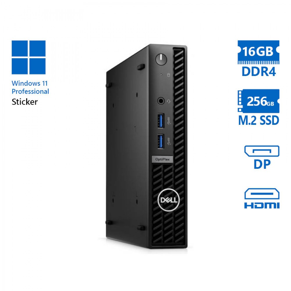 Dell Optiplex 7010 Micro i5-13500T/16GB DDR4/256GB M.2 SSD/No ODD/11P Grade A Refurbished PC