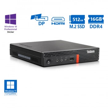 Lenovo ThinkCentre M920q Tiny i7-8700T/16GB DDR4/512GB M.2 SSD/No ODD/10P Grade A Refurbished PC