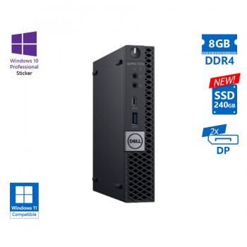 Dell Optiplex 7070 DM i7-9700/8GB DDR4/240GB SSD New/No ODD/10P Grade A Refurbished PC