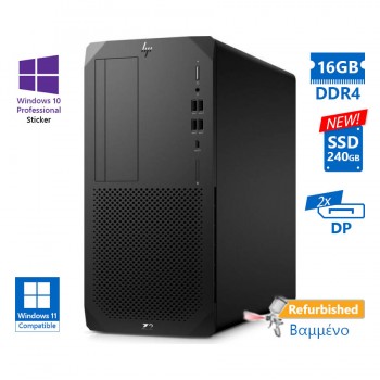HP Z2 G5 Tower i7-10700K/16GB DDR4/240GB SSD New/No ODD/10P Grade A+ Workstation Refurbished PC