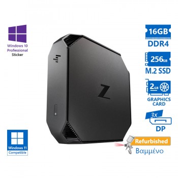 HP Z2 G5 Mini i7-10700/16GB DDR4/256GB M.2 SSD/Nvidia Quadro P620 (2GB)/No ODD/10P Grade A+ Workstat